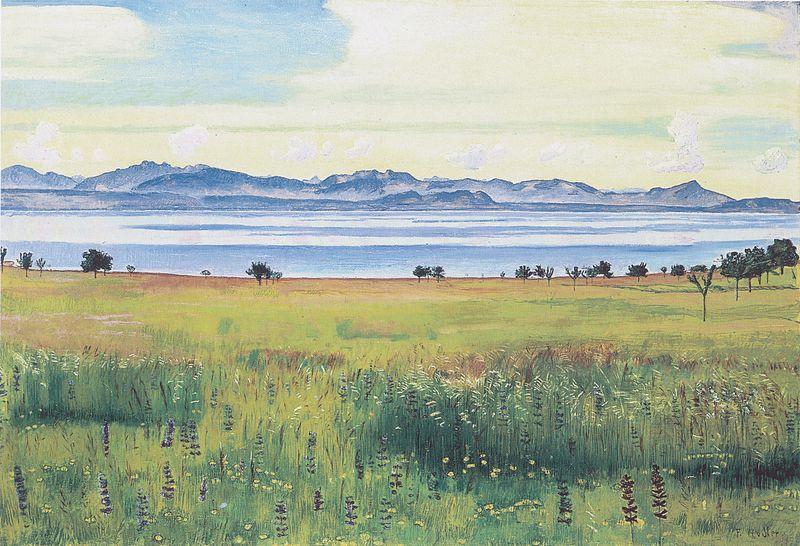 Ferdinand Hodler Der Genfersee von St Prex aus